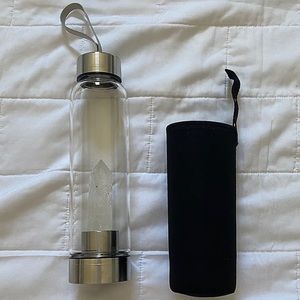Clear quartz infused water bottle
